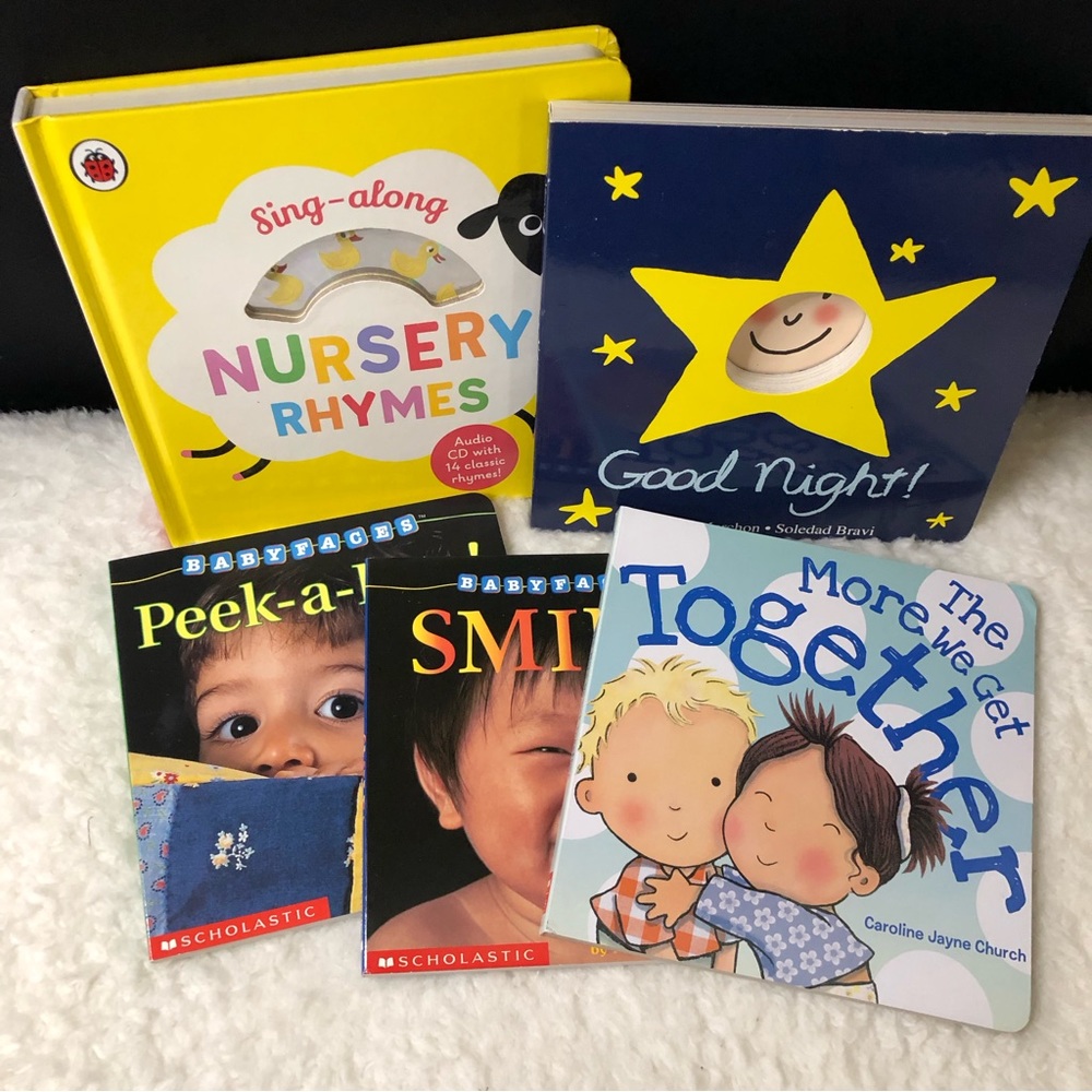 New Children’s Board Books Bundle Of 5, Sing-Along Nursery Rhymes W/CD... & More